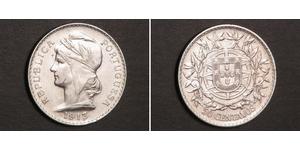50 Сентаво Перша Португальська Республіка (1910 - 1926) Срібло 