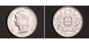 50 Сентаво Перша Португальська Республіка (1910 - 1926) Срібло 