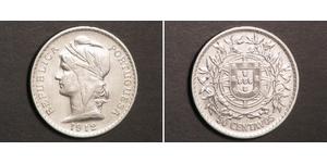 50 Сентаво Перша Португальська Республіка (1910 - 1926) Срібло 