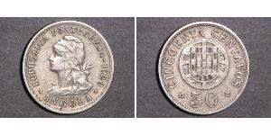 50 Сентаво Португалия / Portuguese Angola (1575-1975) Цинк/Медь 