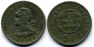 50 Сентаво  Portuguese Angola (1575-1975) / Португалія Цинк/Мідь 