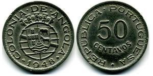 50 Сентаво  Portuguese Angola (1575-1975) / Португалія Цинк/Мідь 