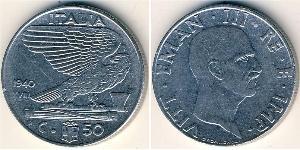 50 Сентесимо Kingdom of Italy (1861-1946) Сталь 