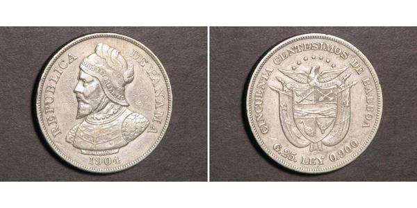50 Сентесімо Панама Срібло Бальбоа Васко Нуньєс (1475 – 1519)