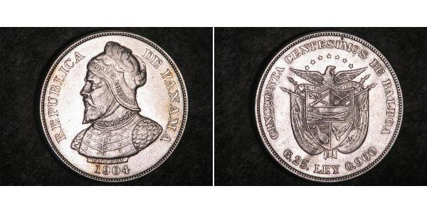 50 Сентесімо Панама Срібло Бальбоа Васко Нуньєс (1475 – 1519)