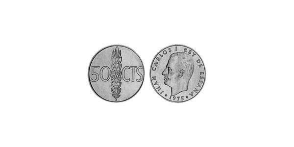 50 Сентимо Королевство Испания (1976 - ) Алюминий Хуан Карлос I (1938 - )
