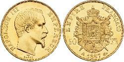 50 Франк Second French Empire (1852-1870) Золото Наполеон ІІІ Бонапарт (1808-1873)