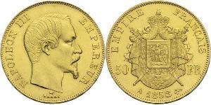 50 Франк Second French Empire (1852-1870) Золото Наполеон ІІІ Бонапарт (1808-1873)