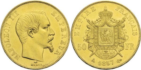 50 Франк Second French Empire (1852-1870) Золото Наполеон ІІІ Бонапарт (1808-1873)