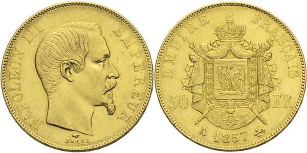 50 Франк Second French Empire (1852-1870) Золото Наполеон ІІІ Бонапарт (1808-1873)