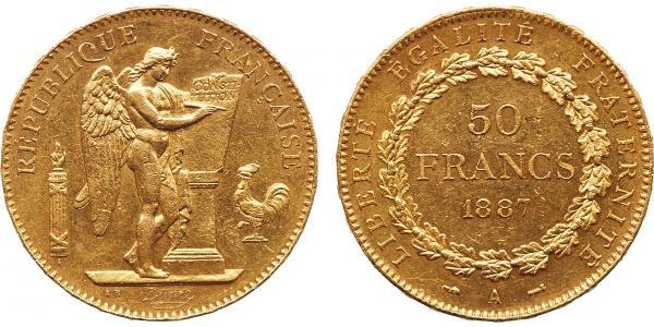 50 Франк Третя французька республіка (1870-1940)  Золото 