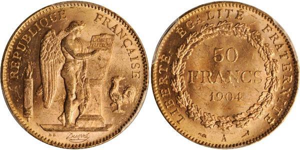 50 Франк Третя французька республіка (1870-1940)  Золото 