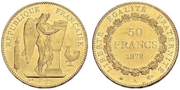 50 Франк Третя французька республіка (1870-1940)  Золото 