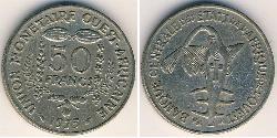 50 Франк French West Africa (1895-1958) Нікель/Мідь 