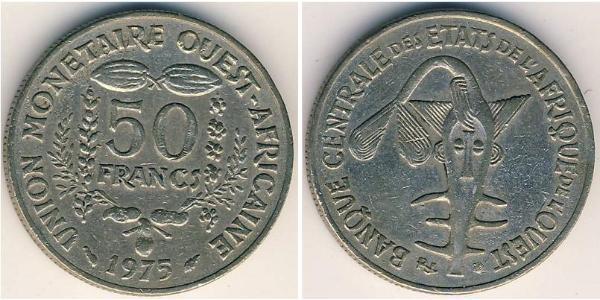 50 Франк French West Africa (1895-1958) Нікель/Мідь 