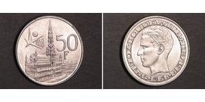 50 Франк Бельгия Серебро 
