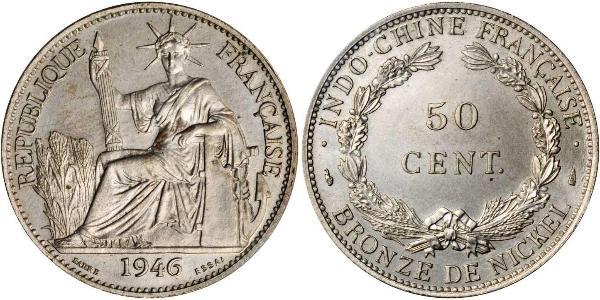 50 Цент Французский Индокитай (1887-1954) Бронза/Никель 