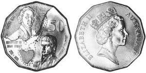 50 Цент Австралия (1939 - ) Никель/Медь Елизавета II (1926-2022)