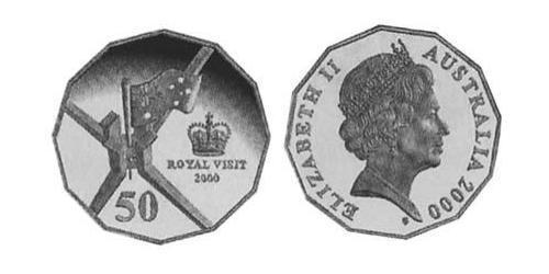 50 Цент Австралия (1939 - ) Никель/Медь Елизавета II (1926-2022)