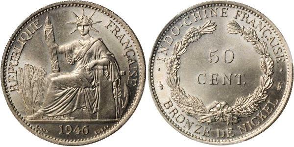 50 Цент Французький Индокитай (1887-1954) Нікель/Бронза 