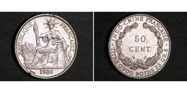 50 Цент Французький Индокитай (1887-1954) Нікель/Бронза 