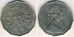 50 Цент Австралія (1939 - ) Нікель/Мідь Єлизавета II (1926-2022)
