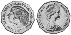 50 Цент Австралія (1939 - ) Нікель/Мідь Єлизавета II (1926-2022)