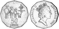50 Цент Австралія (1939 - ) Нікель/Мідь Єлизавета II (1926-2022)