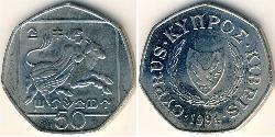 50 Цент Кіпр (1960 - ) Нікель/Мідь 
