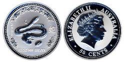 50 Цент Австралия (1939 - ) Серебро 