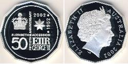 50 Цент Австралия (1939 - ) Серебро 
