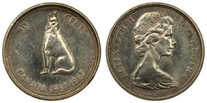 50 Цент Канада Серебро Елизавета II (1926-2022)