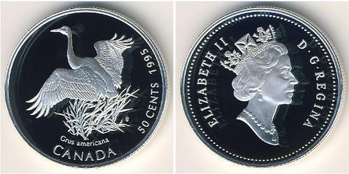 50 Цент Канада Серебро Елизавета II (1926-2022)