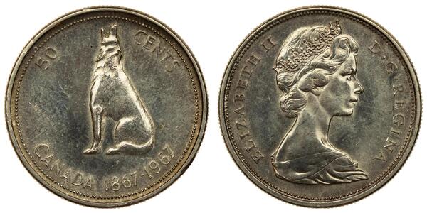 50 Цент Канада Серебро Елизавета II (1926-2022)