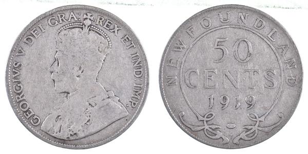 50 Цент Канада Серебро Георг V (1865-1936)