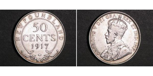 50 Цент Канада Серебро Георг V (1865-1936)