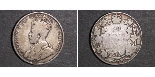 50 Цент Канада Серебро Георг V (1865-1936)