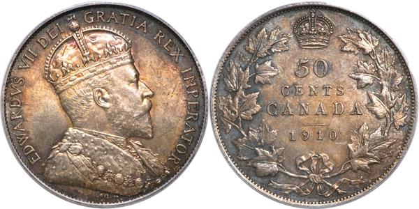 50 Цент Канада Серебро Эдуард VII (1841-1910)