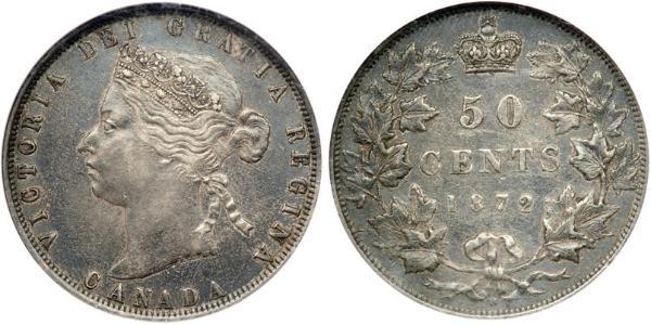 50 Цент Канада Серебро Виктория (1819 - 1901)