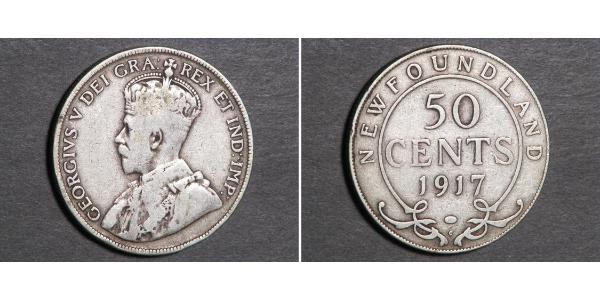 50 Цент Канада Серебро Георг V (1865-1936)