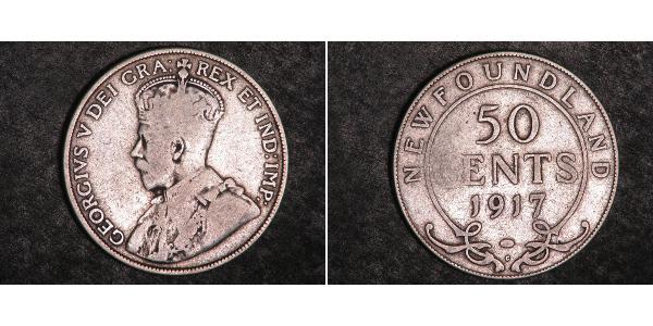 50 Цент Канада Серебро Георг V (1865-1936)