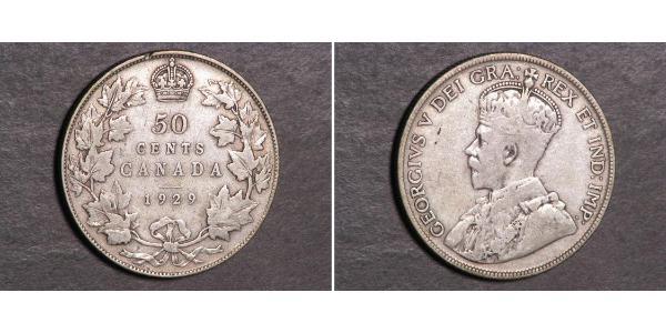 50 Цент Канада Серебро Георг V (1865-1936)