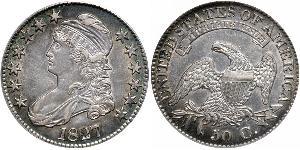 50 Цент США (1776 - ) Серебро 
