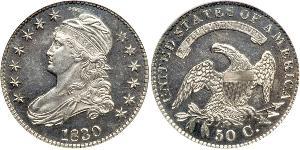 50 Цент США (1776 - ) Серебро 