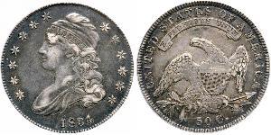 50 Цент США (1776 - ) Серебро 
