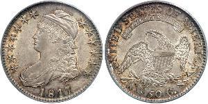 50 Цент США (1776 - ) Серебро 