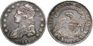 50 Цент США (1776 - ) Серебро 