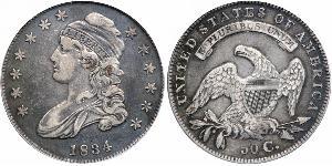50 Цент США (1776 - ) Серебро 