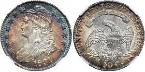 50 Цент США (1776 - ) Серебро 