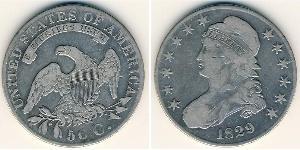 50 Цент США (1776 - ) Серебро 